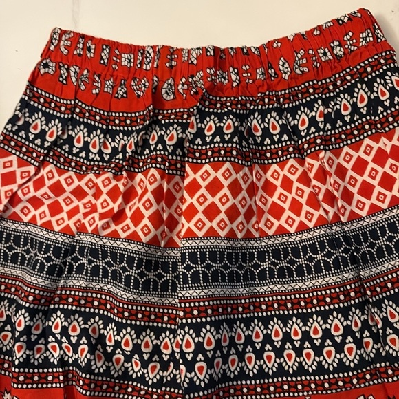 Red and Black RAGA Patterned Women's Boho Style Mini Skirt XS NWT - Picture 2 of 5